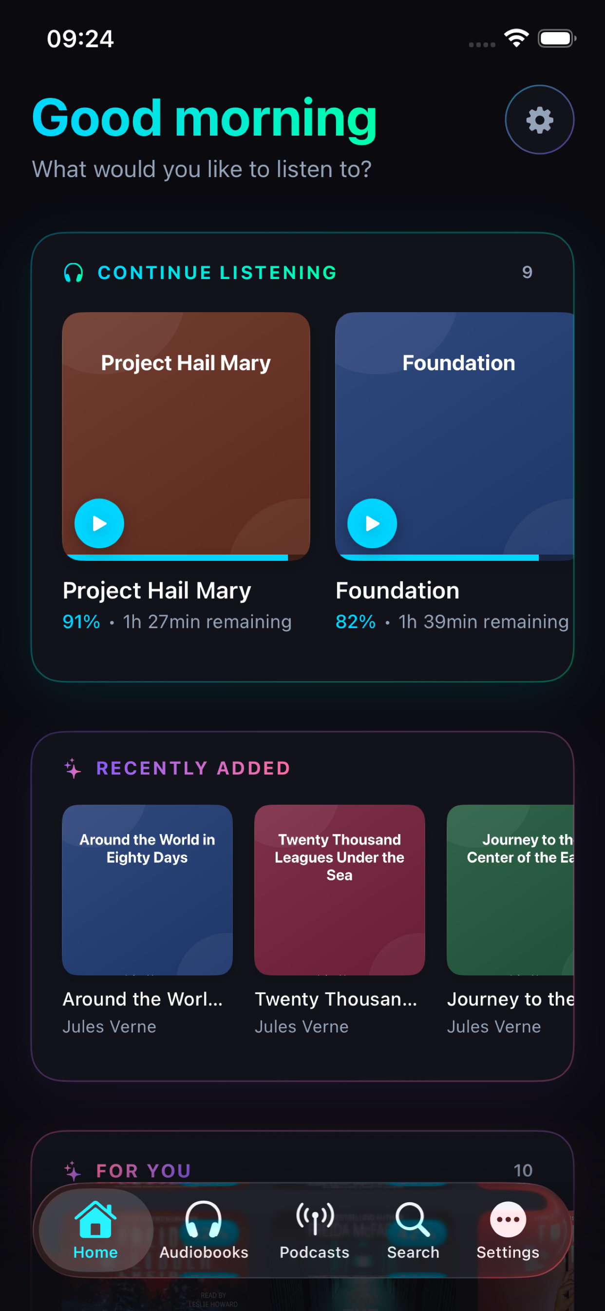 Home - Continue Listening